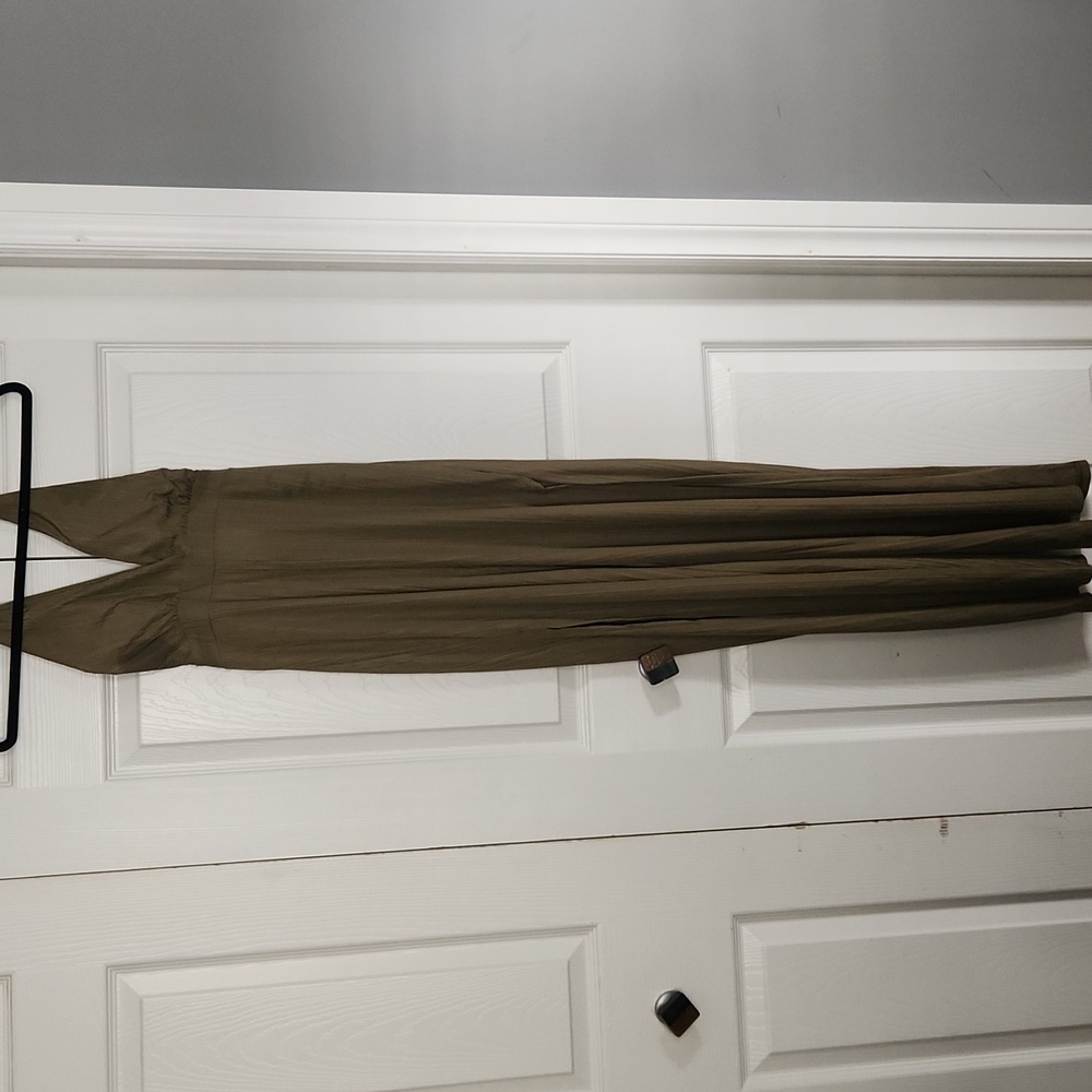 Revamped Olive Green Pleated Garment